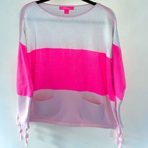 Lilly Pulitzer pink and white striped sweater